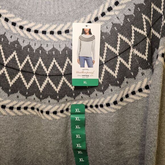 Weatherproof Vintage Gray Ladies‎ Sweater Size XL / New With Tags - Picture 3 of 5